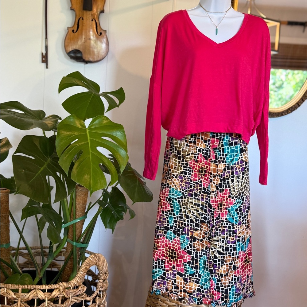 🌞 Anthropologie Pink Long Sleeve Top #47